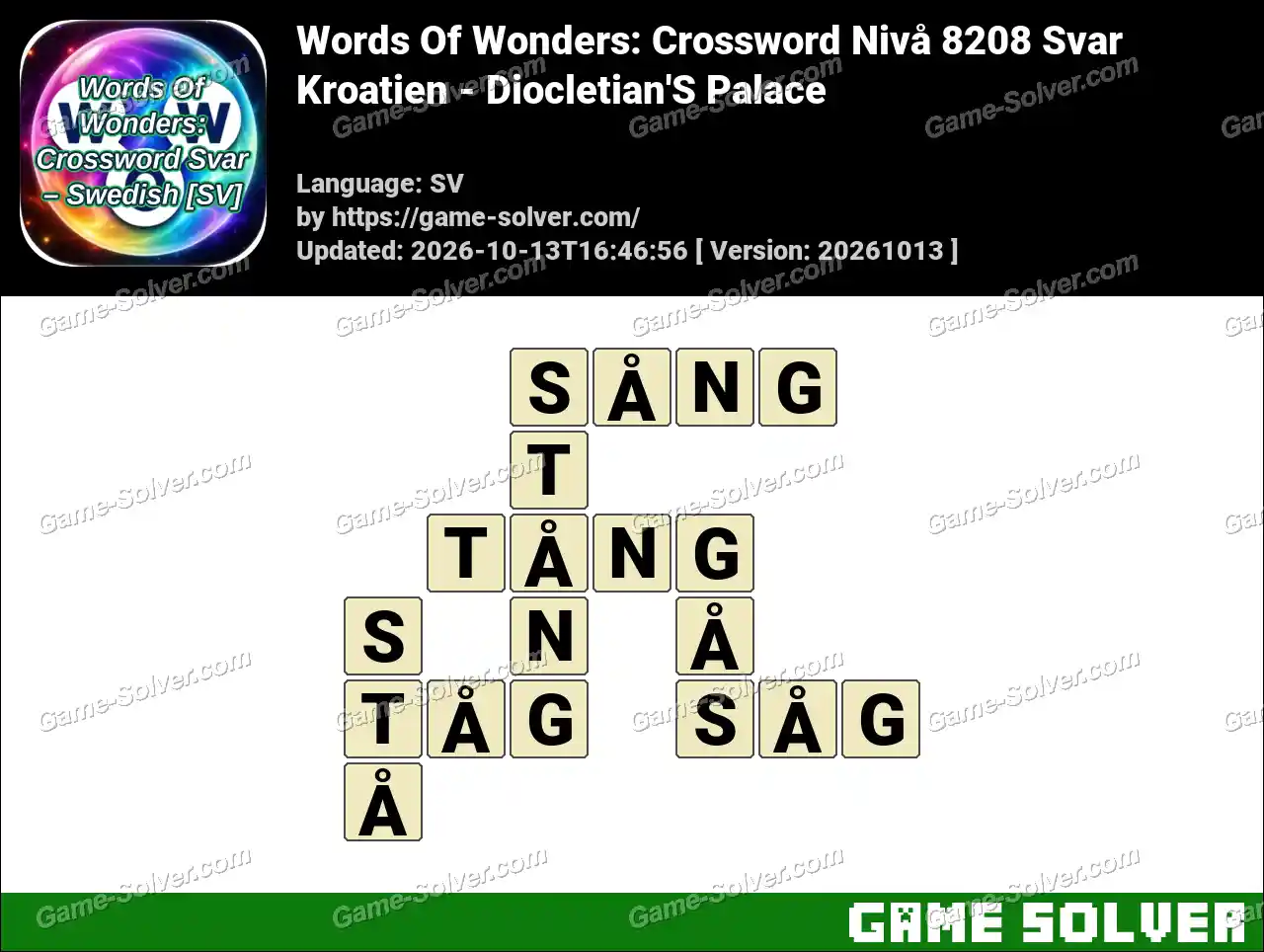 Words Of Wonders: Crossword Nivå 8208 Svar – Kroatien – Diocletian’S Palace